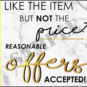 Don’t like the price? Make an offer!😊